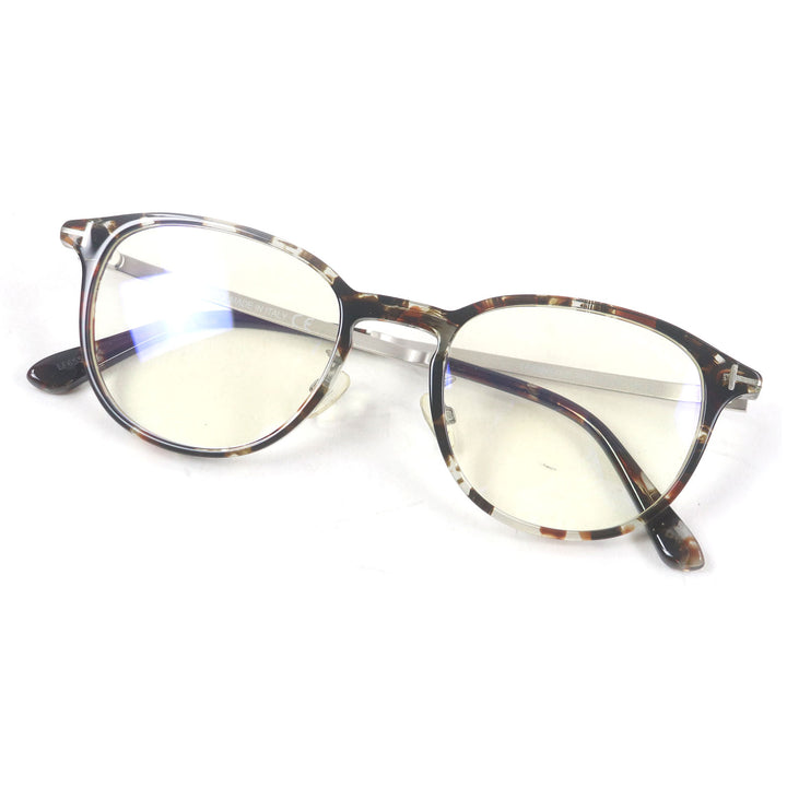 Excellent TOM FORD Glasses Marble Blue Light Cut Brown mens TF5593