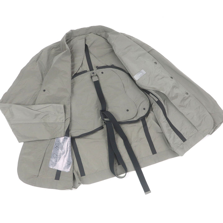 Great DIOR Jacket Embroidered logo packable saddle gray Nylon mens 48