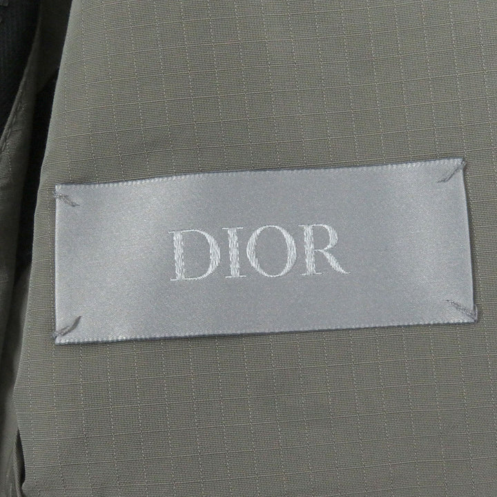 Great DIOR Jacket Embroidered logo packable saddle gray Nylon mens 48