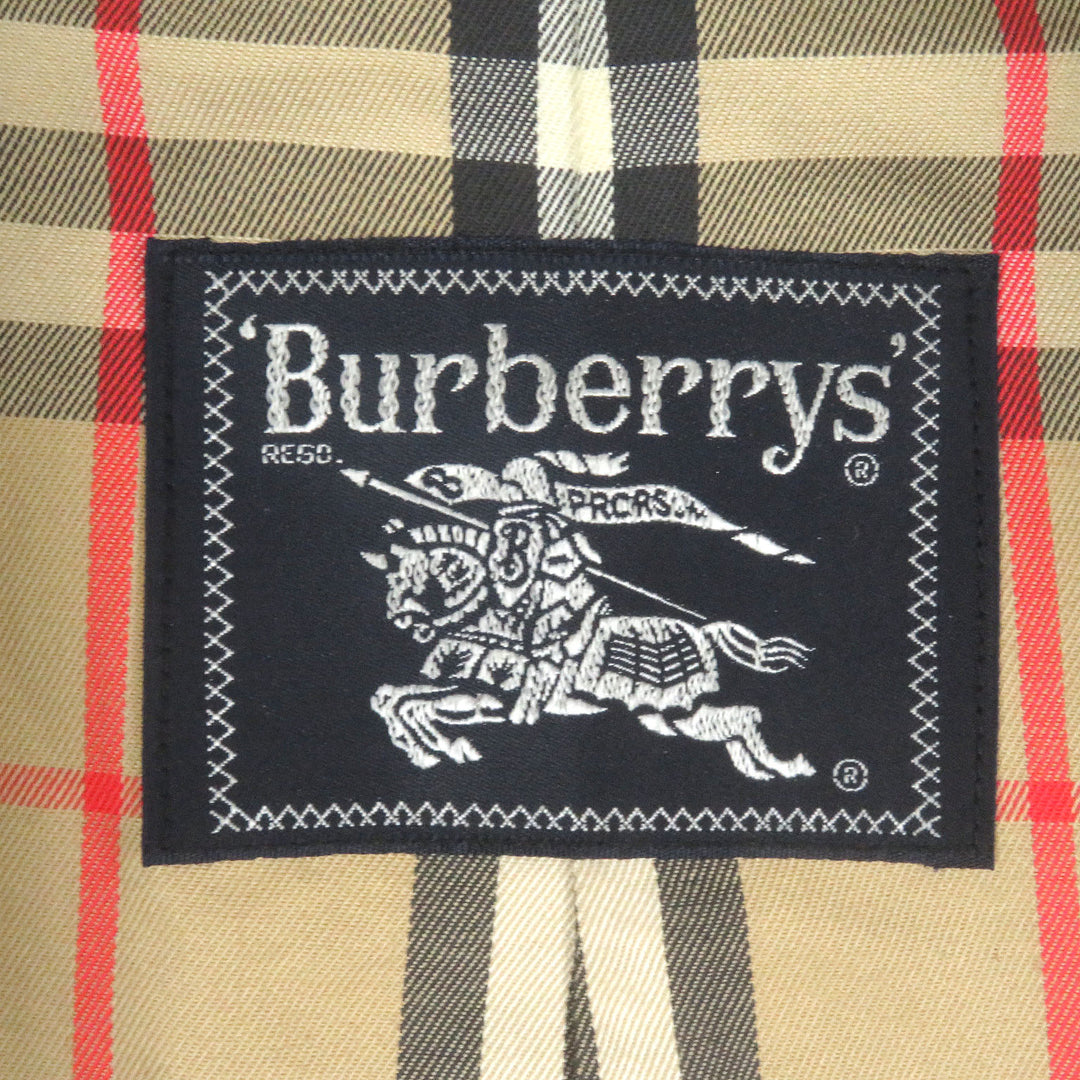 Very Good Burberrys coat Nova check pattern on the back iridescent cotton mens