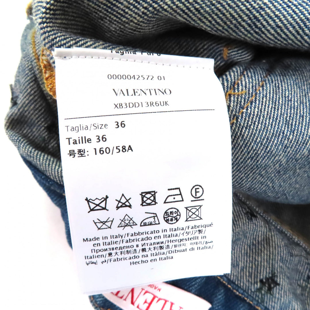Excellent VALENTINO Shorts Fruit Bejeweled Denim Indigo cotton Women 36