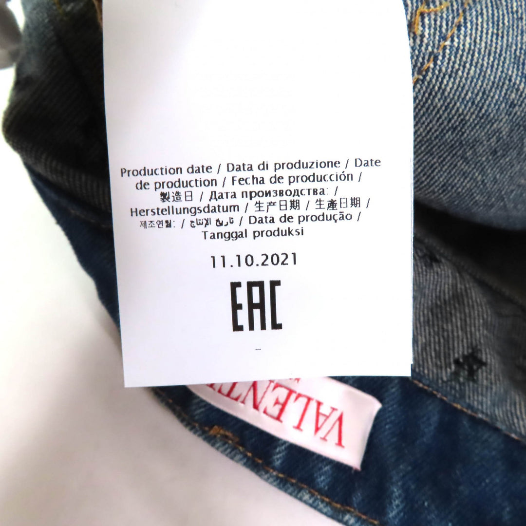 Excellent VALENTINO Shorts Fruit Bejeweled Denim Indigo cotton Women 36