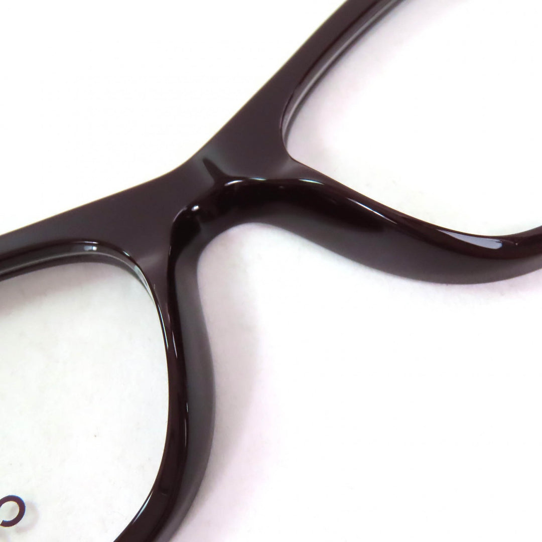 Excellent CHANEL Glasses Rectangle Shape Optical Side logo Burgundy Women 3484-Q