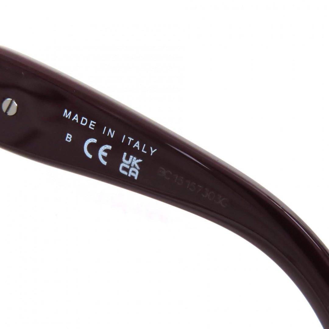 Excellent CHANEL Glasses Rectangle Shape Optical Side logo Burgundy Women 3484-Q