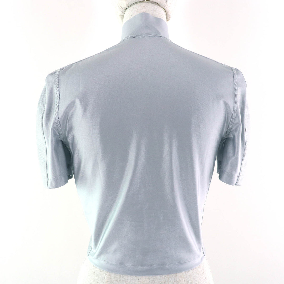 Excellent Alexander Wang tops Half Zip Top Short Sleeve Rash Guard Silver Fox M