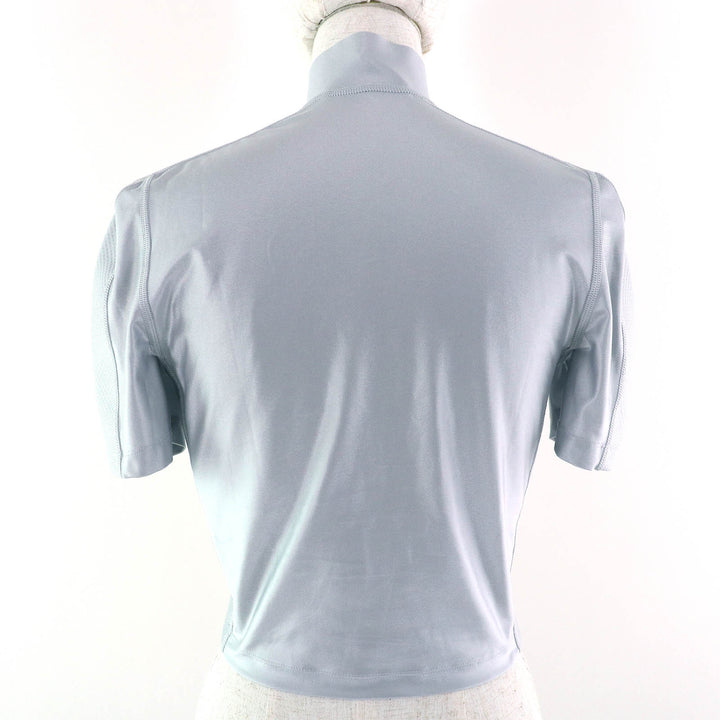 Excellent Alexander Wang tops Half Zip Top Short Sleeve Rash Guard Silver Fox M