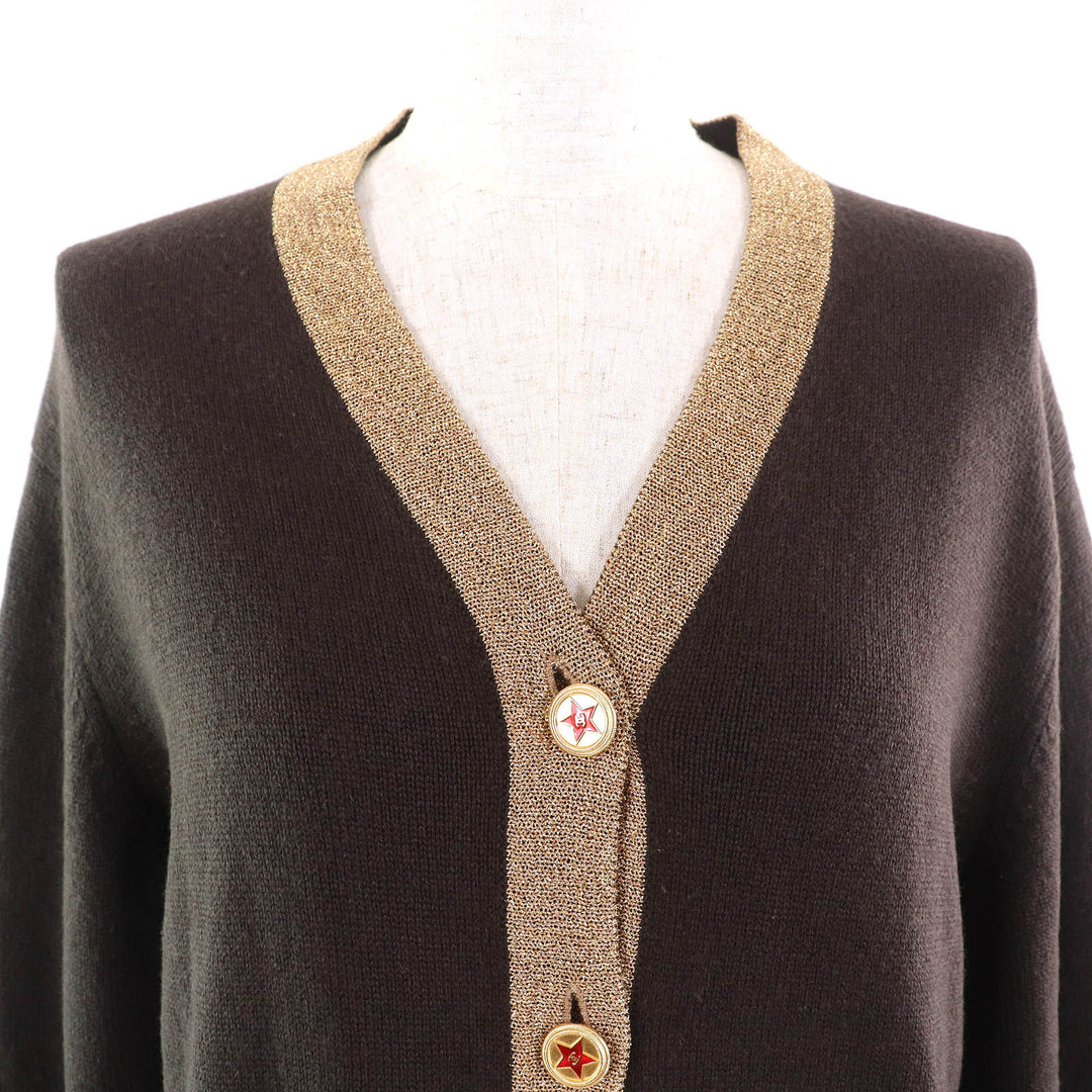 Great CHANEL cardigan COCO Mark Star Button Knit Cardigan cashmere 40 09A P36174
