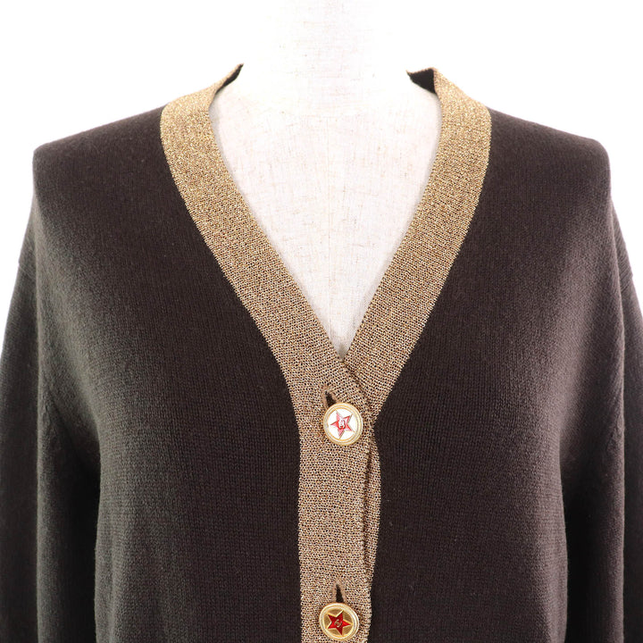 Great CHANEL cardigan COCO Mark Star Button Knit Cardigan cashmere 40 09A P36174