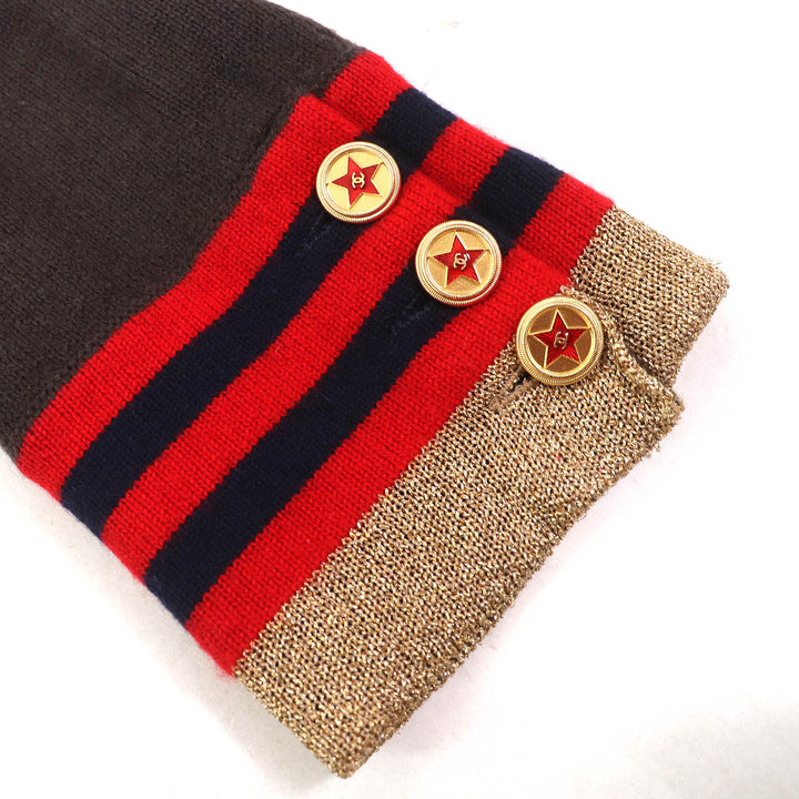 Great CHANEL cardigan COCO Mark Star Button Knit Cardigan cashmere 40 09A P36174