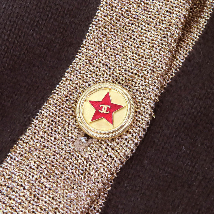 Great CHANEL cardigan COCO Mark Star Button Knit Cardigan cashmere 40 09A P36174