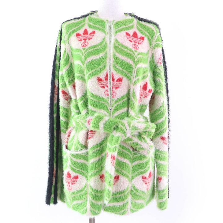 Pristine GUCCI×adidas cardigan trefoil belted coat Green system Nylon Women S 717694