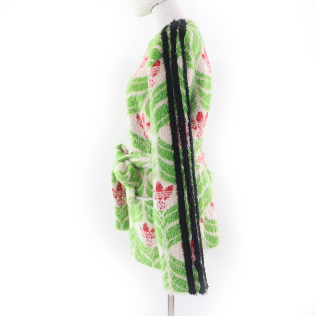 Pristine GUCCI×adidas cardigan trefoil belted coat Green system Nylon Women S 717694