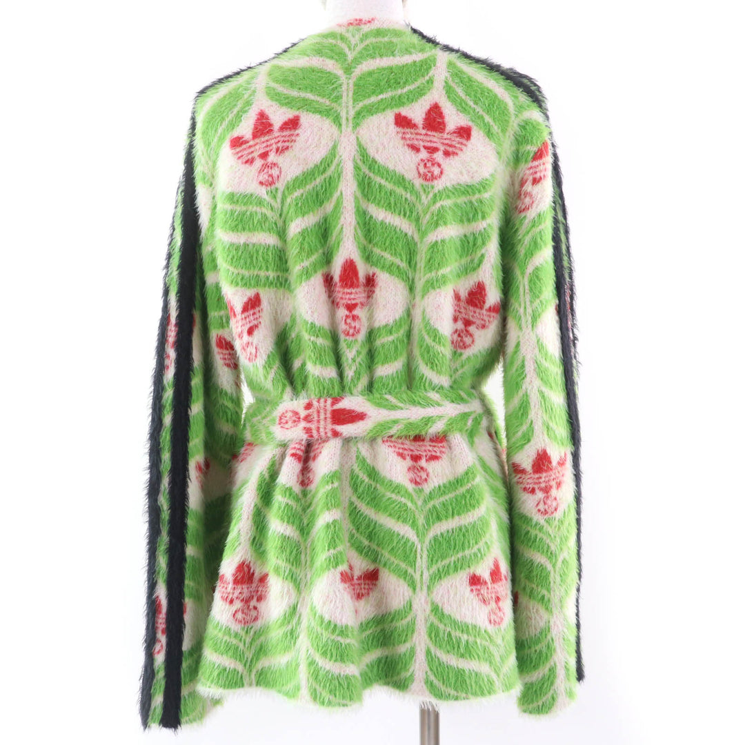 Pristine GUCCI×adidas cardigan trefoil belted coat Green system Nylon Women S 717694