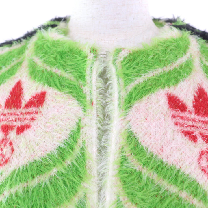 Pristine GUCCI×adidas cardigan trefoil belted coat Green system Nylon Women S 717694