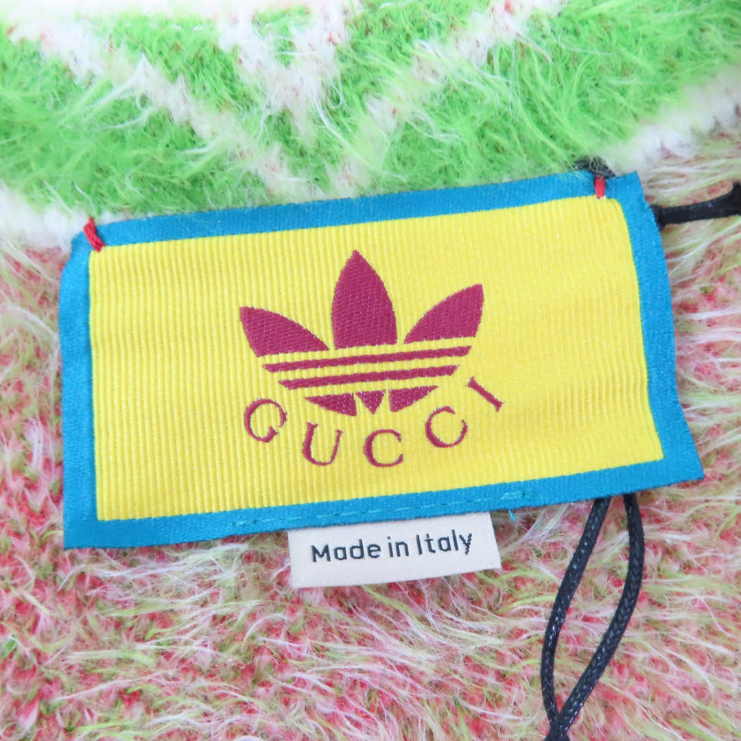 Pristine GUCCI×adidas cardigan trefoil belted coat Green system Women S 717694
