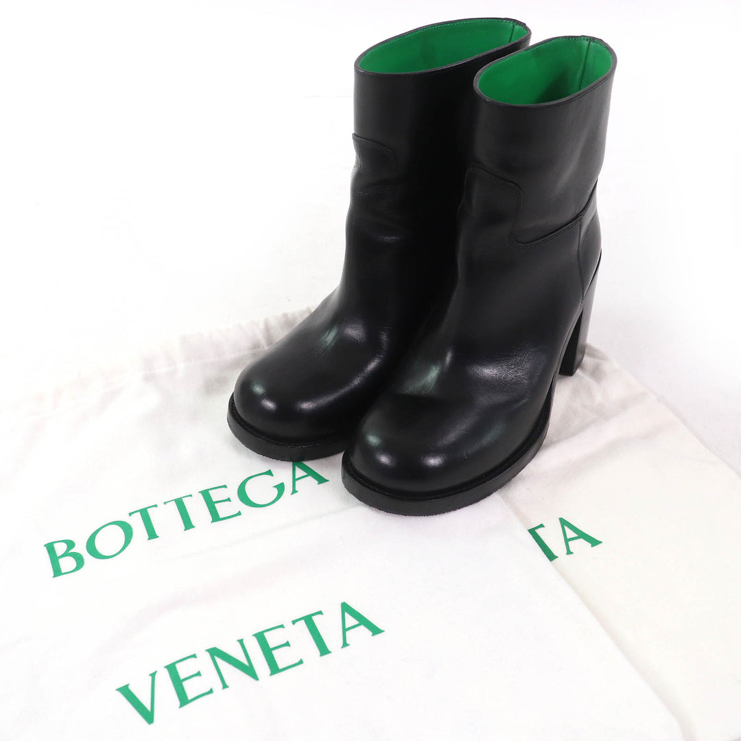 Great BOTTEGAVENETA short boots Cavallo Leather ankle boots black Women 37 716214