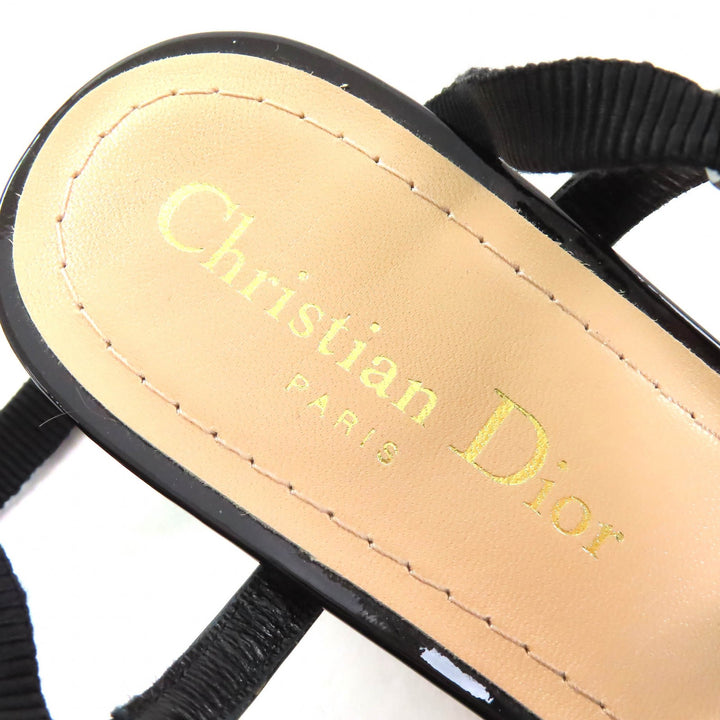 Pristine Christian Dior pumps D-ENVOL Square Toe Lace Up black Patent leather