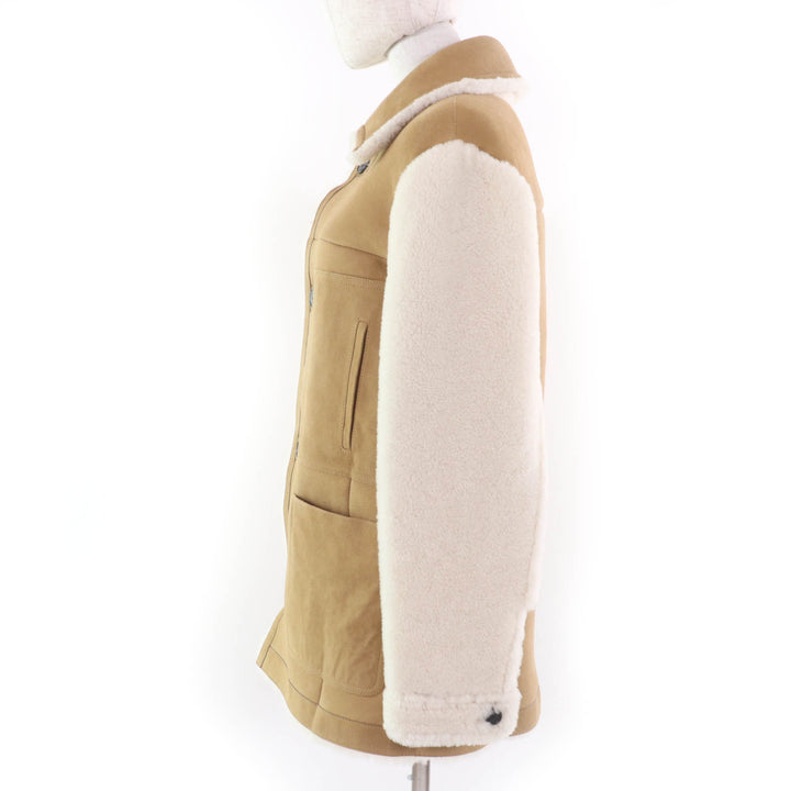 Excellent Christian Dior Mouton jacket beige lambskin Leather 40 248C87AL815
