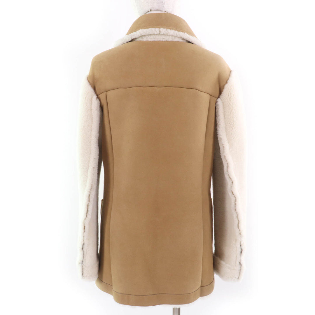 Excellent Christian Dior Mouton jacket beige lambskin Leather 40 248C87AL815