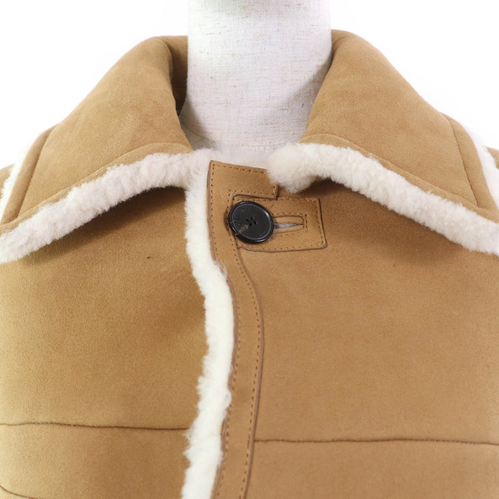 Christian Dior Mouton jacket Bee embroidered reversible shearling coat beige 40