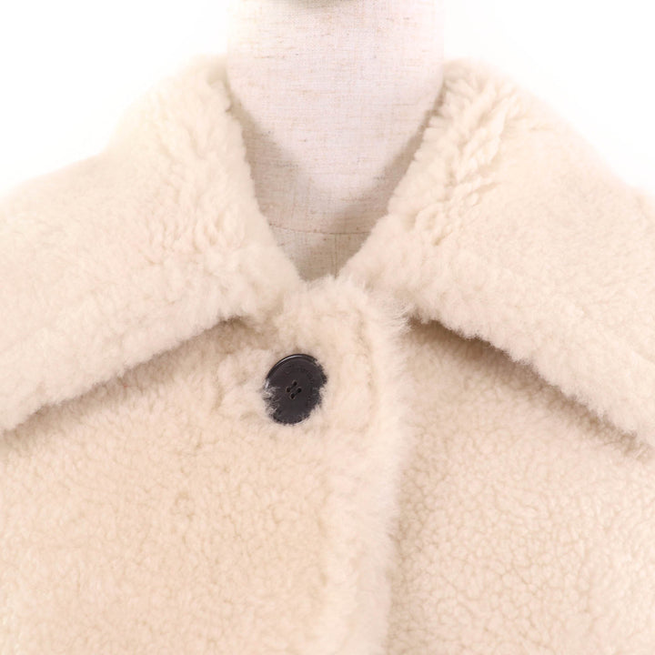 Christian Dior Mouton jacket Bee embroidered reversible shearling coat beige 40