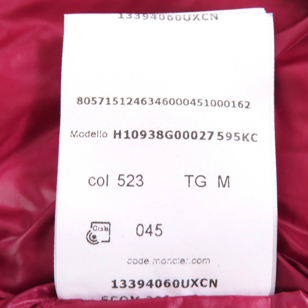 Pristine MONCLER Down vest VEST Logo patch, ZIP UP Women M H10938G00027