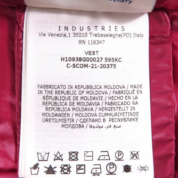 Pristine MONCLER Down vest VEST Logo patch, ZIP UP Women M H10938G00027