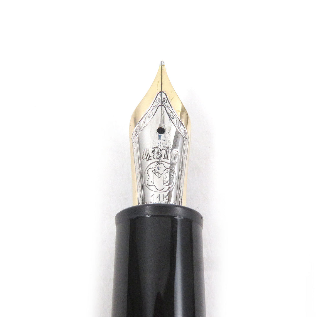 Excellent MONTBLANC fountain pen Meisterstck 146 Cap type Black gold mens
