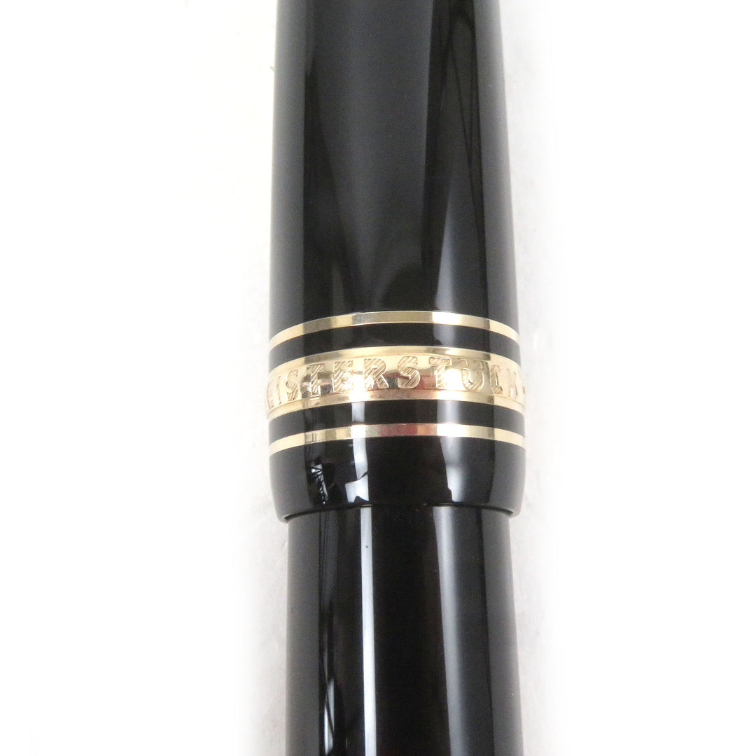 Excellent MONTBLANC fountain pen Meisterstck 146 Cap type Black gold mens