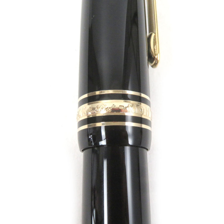 Excellent MONTBLANC fountain pen Meisterstck 146 Cap type Black gold mens