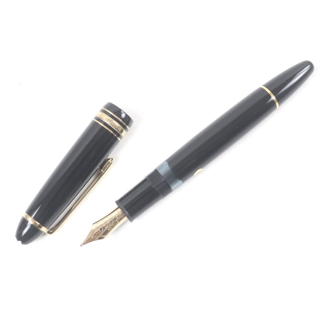 Excellent MONTBLANC fountain pen Meisterstck 146 Cap type Black gold mens