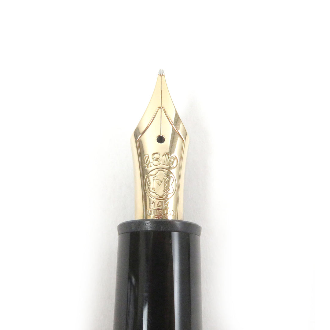 Excellent MONTBLANC fountain pen Meisterstck 146 Cap type Black gold mens