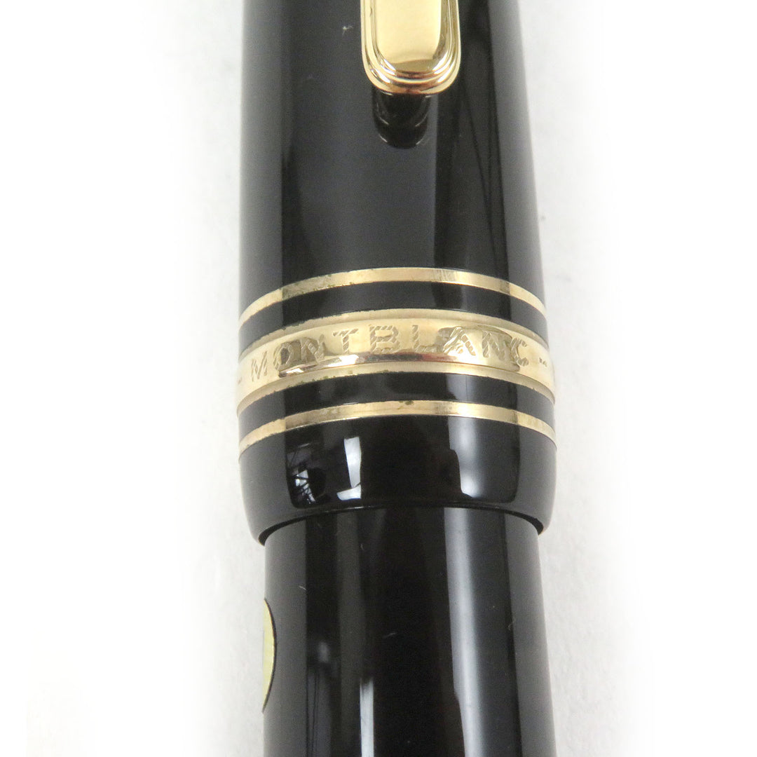Excellent MONTBLANC fountain pen Meisterstck 146 Cap type Black gold mens