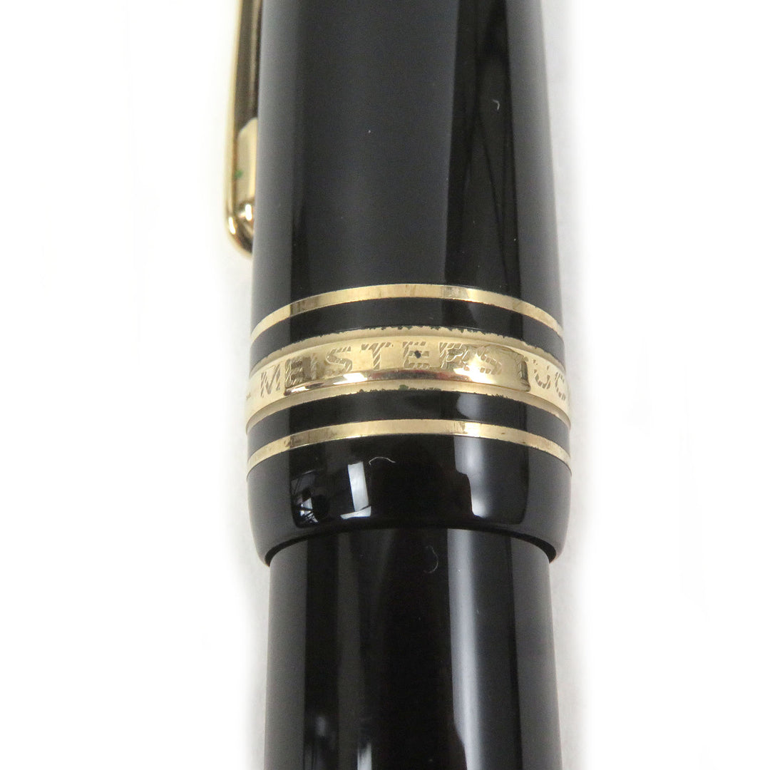 Excellent MONTBLANC fountain pen Meisterstck 146 Cap type Black gold mens