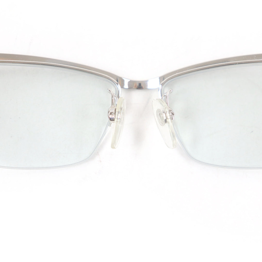 Great A’rossby Glasses Glitter half rim Silver black mens 209252208