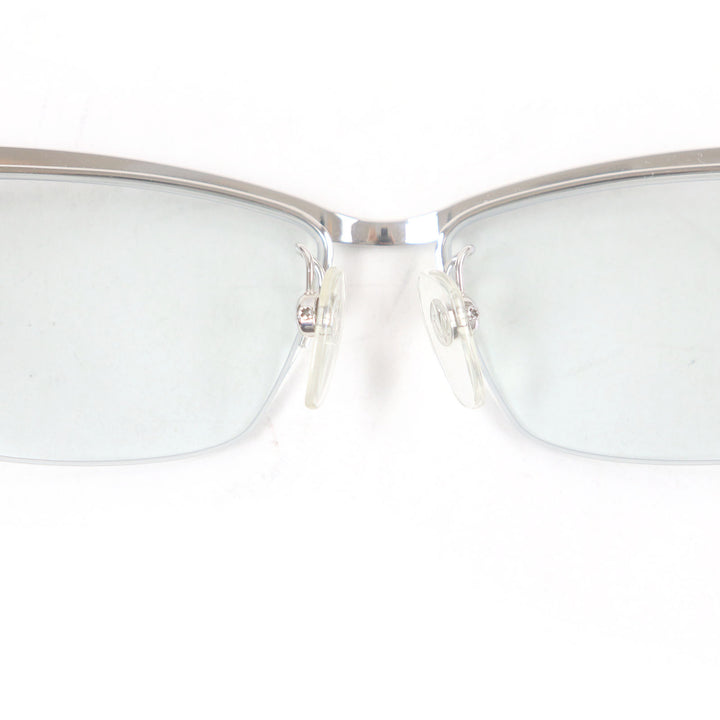 Great A’rossby Glasses Glitter half rim Silver black mens 209252208