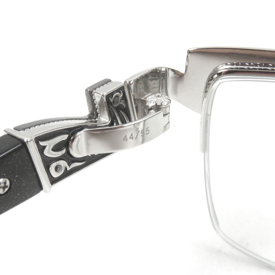 Great A’rossby Glasses Glitter half rim Silver black mens 209252208