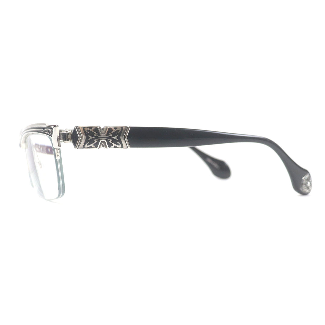 Great A’rossby Glasses Half rim Silver black SV925 mens 209252101