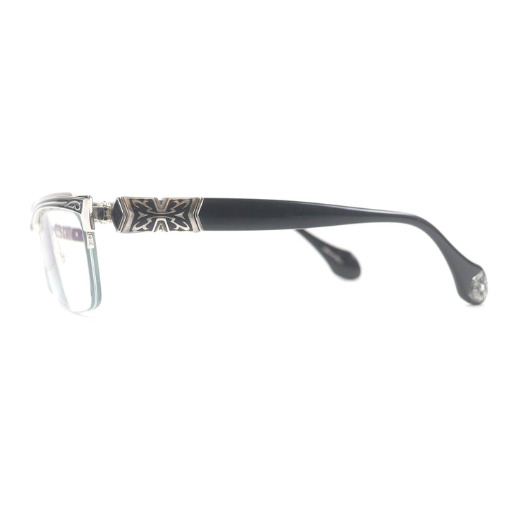 Great A’rossby Glasses Half rim Silver black SV925 mens 209252101