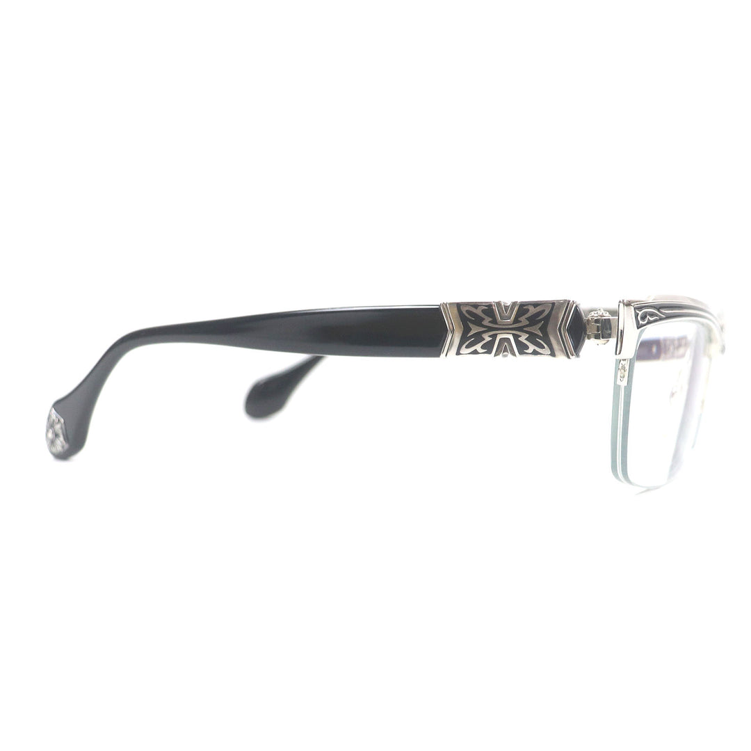 Great A’rossby Glasses Half rim Silver black SV925 mens 209252101