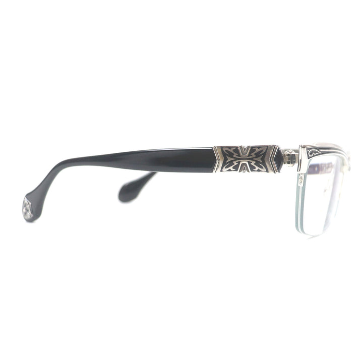 Great A’rossby Glasses Half rim Silver black SV925 mens 209252101
