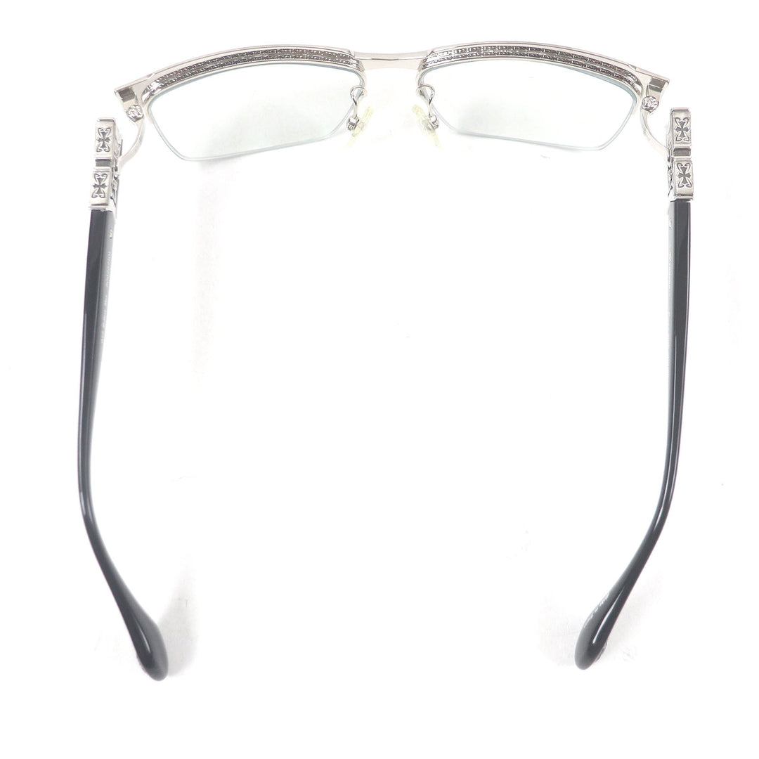 Great A’rossby Glasses Half rim Silver black SV925 mens 209252101