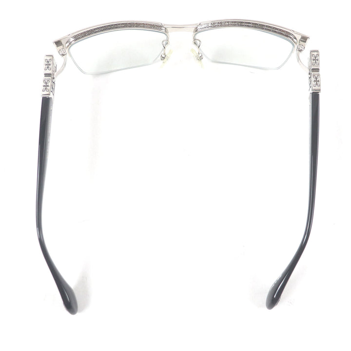 Great A’rossby Glasses Half rim Silver black SV925 mens 209252101
