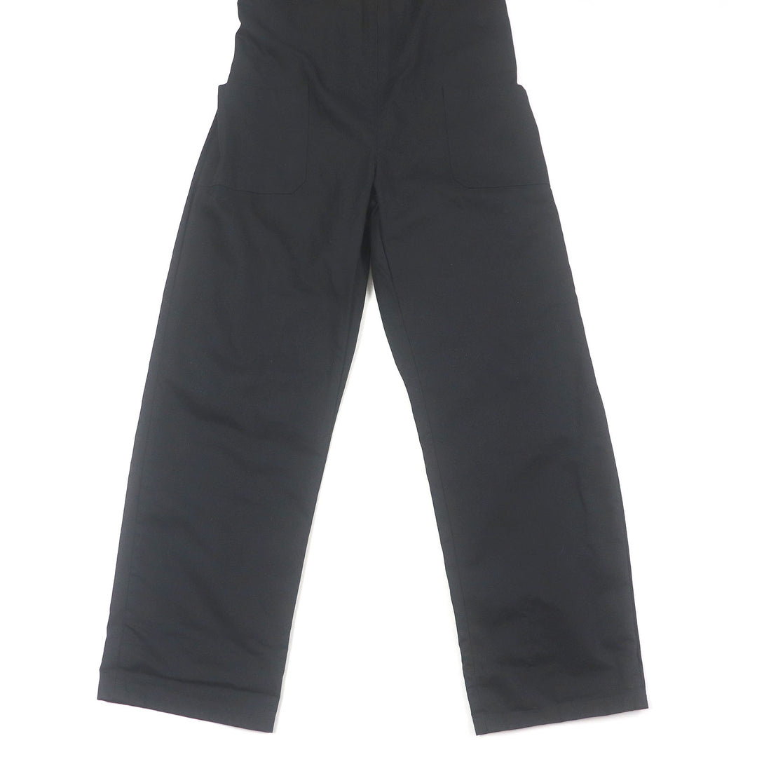 Pristine MONCLER GENIUS jumpsuit TUTA Logo patch jumpsuit black cotton mens XS