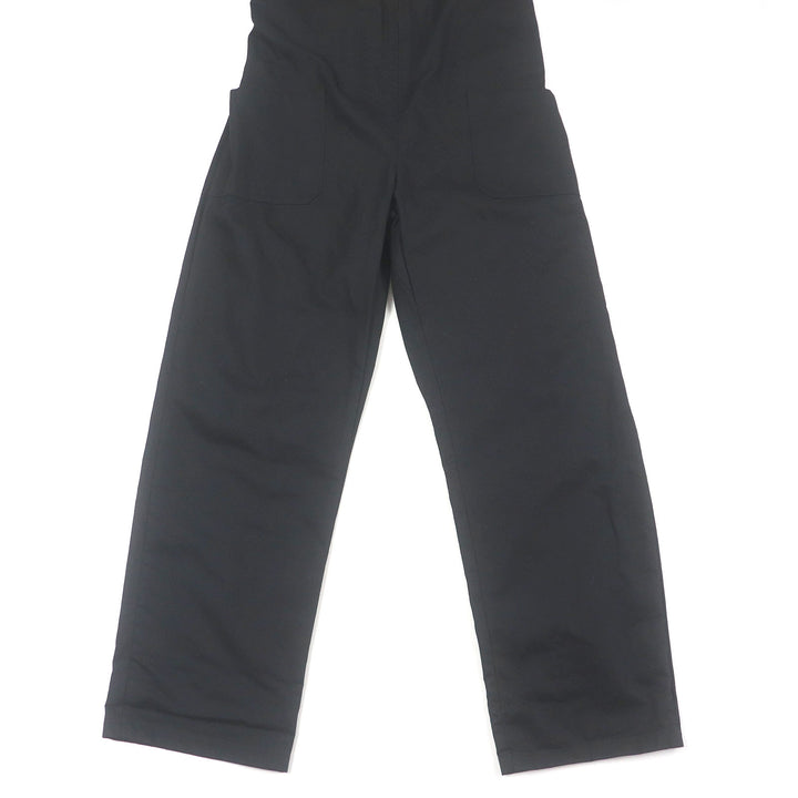 Pristine MONCLER GENIUS jumpsuit TUTA Logo patch jumpsuit black cotton mens XS