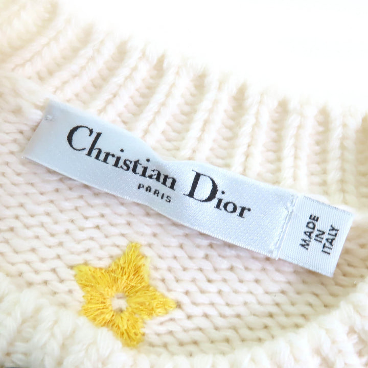 Excellent Christian Dior cardigan Pixel Zodiac Leo Logo Button 38 244G52LN320