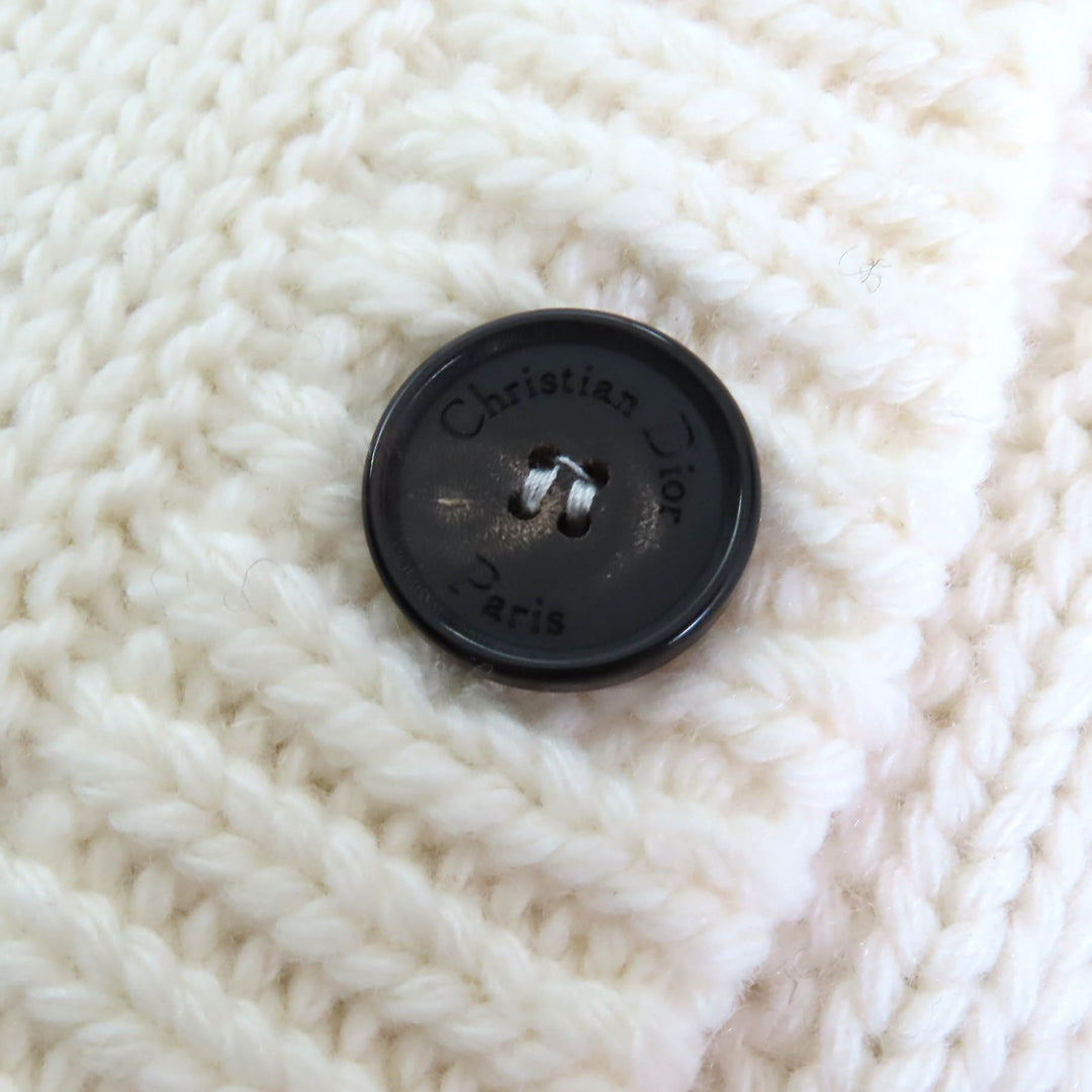 Excellent Christian Dior cardigan Pixel Zodiac Leo Logo Button 38 244G52LN320