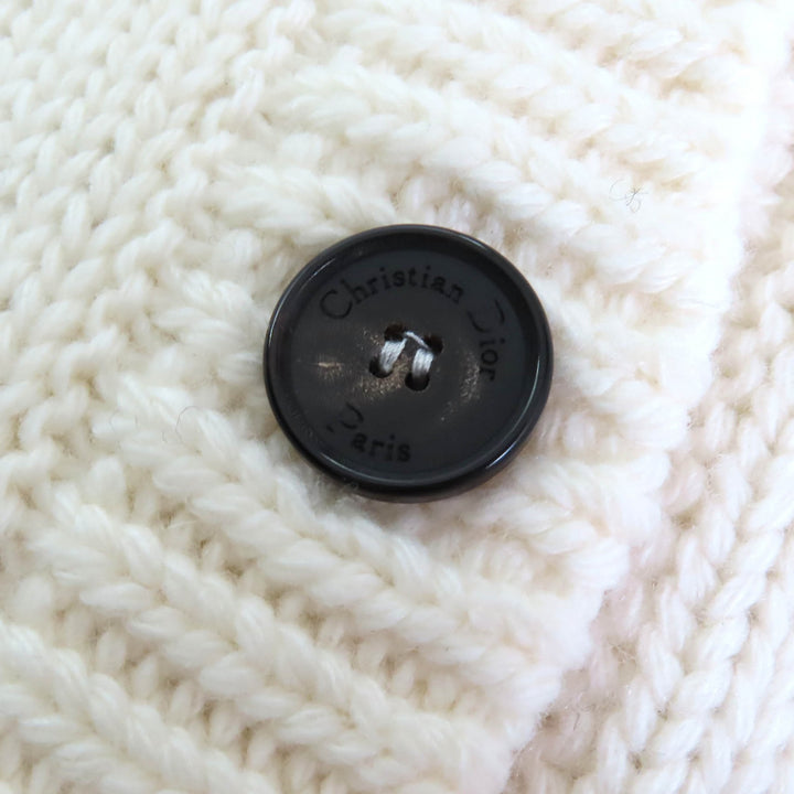 Excellent Christian Dior cardigan Pixel Zodiac Leo Logo Button 38 244G52LN320