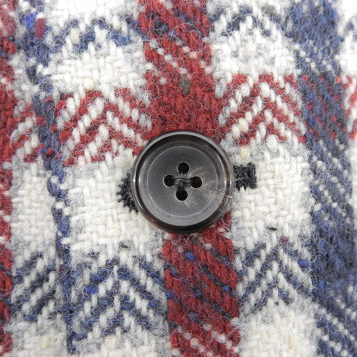 Excellent THOM BROWNE tailored jacket Check Tweed Tricolor Multi 1 MJU060AW7397