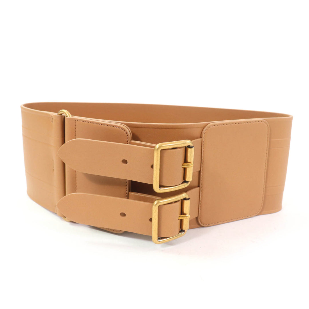 Excellent Christian Dior belt D-WAIST Maxi Double Brown leather Women B0098CMIV